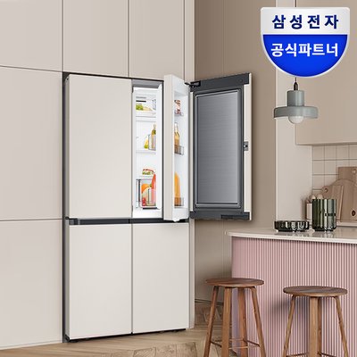 최대혜택가187만 삼성 비스포크 AI 냉장고 1등급 4도어 902L RM70F90M1GD 에센셜베이지 푸드쇼케이스
