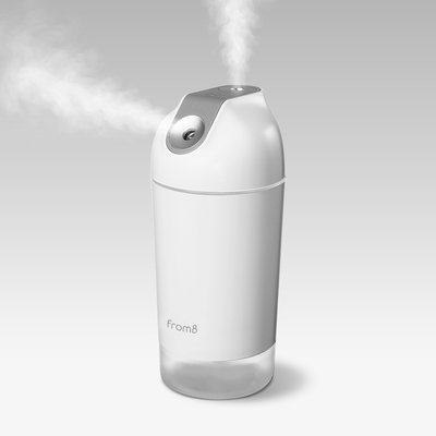 프롬비 미니 가습기 사무실 휴대용 무선 더블미스트 500ml FA128 그레이