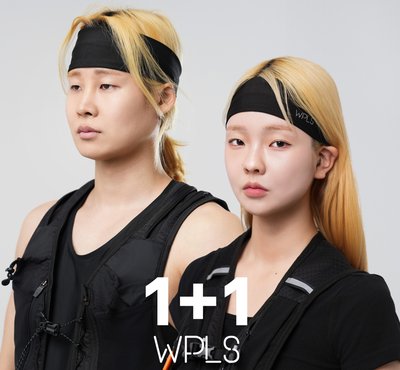 위펄스 스포츠헤어밴드 러닝반다나 운동 헤드 땀흡수 크로스핏 헬스 블랙 1+1