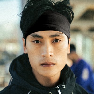 위펄스 스포츠헤어밴드 러닝반다나 운동 헤드 등산 테니스 남자 블랙