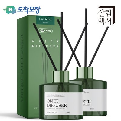 1+1 살림백서 오브제 디퓨저 210ml 런드리코튼 실내 아로마 방향제 화장실 인테리어