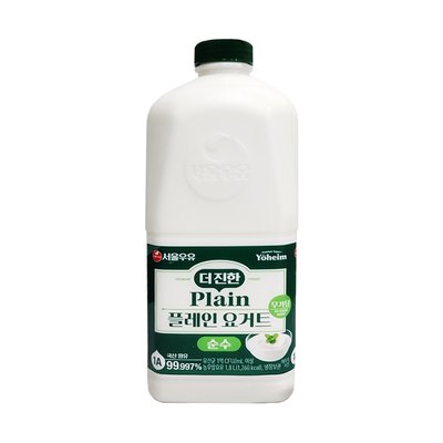 서울우유 플레인 요거트 순수무가당1.8L 더진한 대용량 수제간식 그릭요거트 만들기