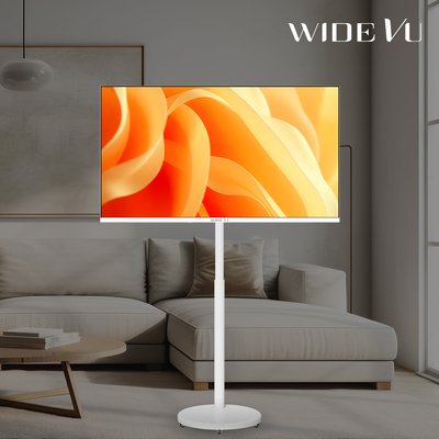 와이드무빙뷰 화이트에디션 삼탠바이미V3 셋트 109cm(43인치) UHD 4K 스마트 이동식 TV 유압식 높이조절 중소바이미 자가설치