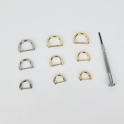 로맨티코 명품 가방끈 부자재 D링 1세트 1.3 cm 1.5 cm 2 cm 스크류 조립식 디링