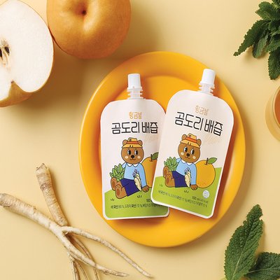 황금밭 곰도리배즙 100ml x 30팩 곰보배추 도라지 배 / 시럽 중 택1