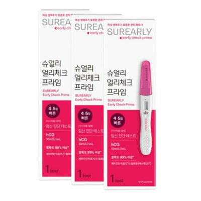슈얼리 얼리체크 프라임 임신 테스트기 얼리 국산 임테기 (3회분)