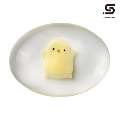 쿠슝 마우스 손목 받침대 몽글몽글 스트레스볼 팜레스트 투명 쿠션 보호대 병아리