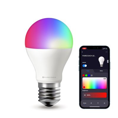 퓨어코치 LB806 홈IoT RGB LED 스마트전구 E26 와이파이 연결