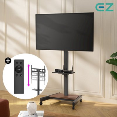 EZ 이동식 TV 스탠드 거치대 높이조절 삼성 LG TV 호환 80/100인치까지