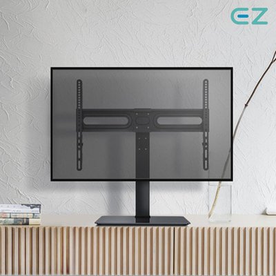 EZ TV 스탠드 거치대 강화유리 탁상용 삼성 LG TV 호환 55인치까지