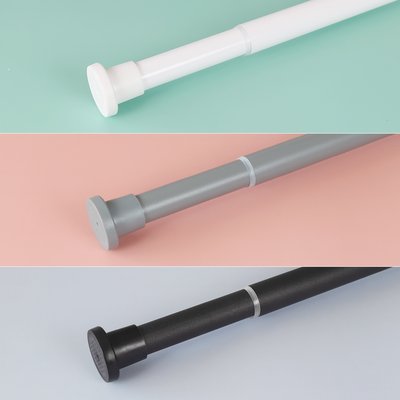 플레노 압축봉 무타공 커튼 천장 못없이 커튼봉 길이조절 블랙50-80cm