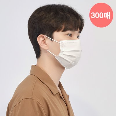 메디케이알 베이직핏 덴탈마스크 KF-AD 300매 L(대형), 백설기, 300개