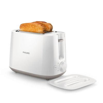 [최대15%포인트]필립스 토스트기 베이글 빵굽는기계 토스터기 빵거치대 2구 화이트 HD2582/00