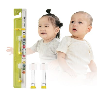 메가텐 리뉴얼 360 유아 키즈 어린이 전동칫솔 리필모 유아 칫솔 소프트 유치용 2개입