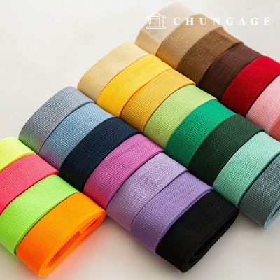 웨이빙끈 컬러 웨빙끈 에코백 바이어스 가방부자재 30mm 27종