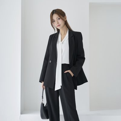 여성정장세트 빅사이즈 면접정장 세미정장 여자바지정장 투피스 [이안]