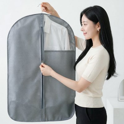 아모란나 부직포 옷커버 옷장정리 패딩 코트 의류커버 더명품 미디엄 M