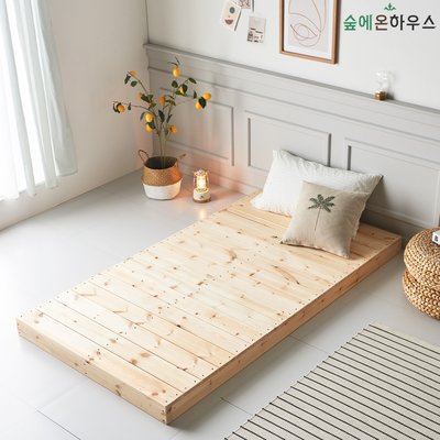 저상침대 저상형 원목 프레임 바닥 깔판 받침대 미니싱글