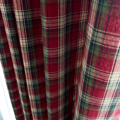 바이아미 윈터 기모 겨울 체크커튼 방한 방풍 아이방 커튼