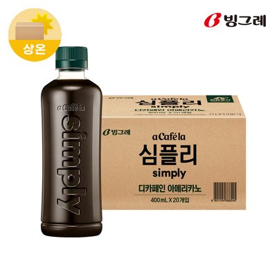 빙그레 아카페라 심플리 디카페인 아메리카노 400ml 20개입