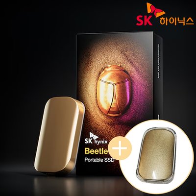 SK하이닉스 Beetle 비틀 X31 외장SSD D램탑재 범퍼케이스 1TB, 골드