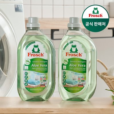 프로쉬 세탁세제 1.5L, 알로에베라, 2개