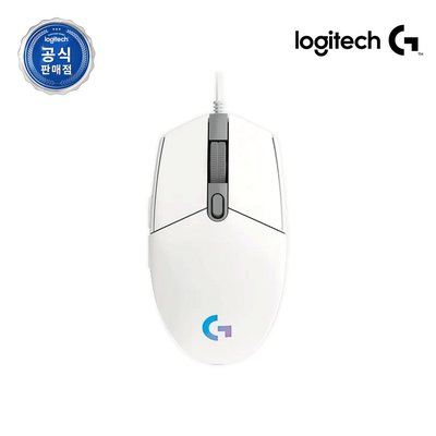 로지텍코리아 공식 G102 2세대 LIGHTSYNC 게이밍 마우스 화이트