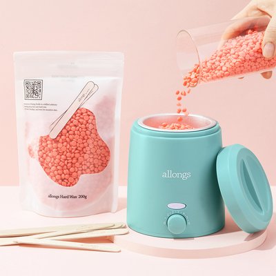 [네이버 전용] 알롱 셀프왁싱 미니 워머기 하드왁스 키트 브라질리언 남자 여자 비키니 항문 수염 겨드랑이 바디 제모