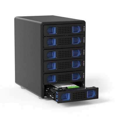 넥스트유 하비샘 6베이 DAS USB 3.2 10Gbps Gen2 HDD SDD 데이터스토리지