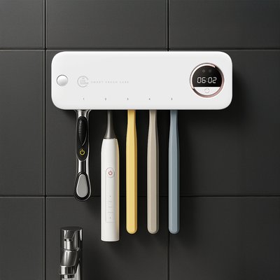 크리썸 가정용 무선 UV USB 충전식 벽걸이 건조기 소독기 칫솔살균기 커플 세트