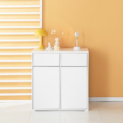 탕비실 정수기다이 베란다보조주방 커피머신 선반 받침대 휴지통 775x400x770mm, 2단, 화이트