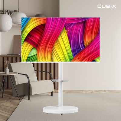 무빙큐빅스 삼탠바이미 화이트에디션 139cm(55인치) QLED 4K UHD 스마트티비 셋트 이동식 TV 삼텐 중소바이미 자가설치