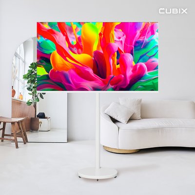 무빙큐빅스 삼탠바이미 화이트에디션 109cm(43인치) FHD 스마트티비 X1시리즈 셋트 이동식 TV 삼텐바이미 중소바이미