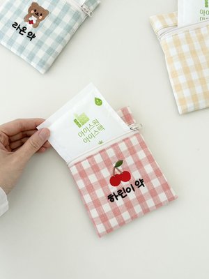 보냉 약파우치 어린이집 유치원 방수 이름자수 미니보냉파우치