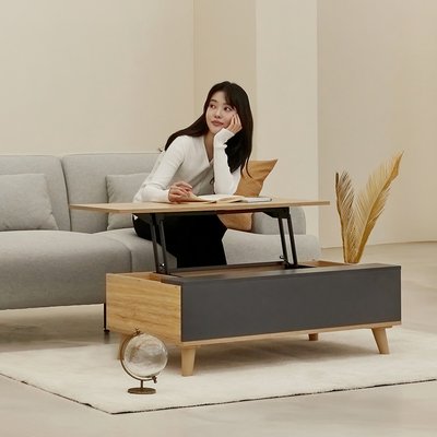 [N포인트 1만]브루노 거실 테이블 소파 협탁 리프트업 사이드 테이블