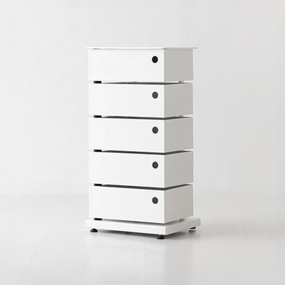ROTY 회전서랍장 38x26x73, 5단, 화이트 6570.3611