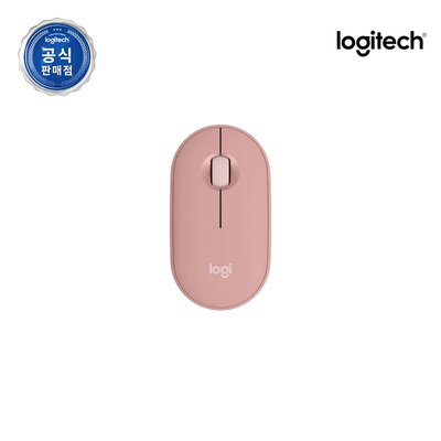 [수신기 미포함] 로지텍코리아 공식 Pebble M350s 블루투스 무선 마우스 더스티 로즈
