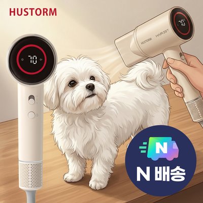 [N배송] 휴스톰 헤어제트 드라이기 크림베이지 BLDC-JV 꽃분이 드라이어 거치대