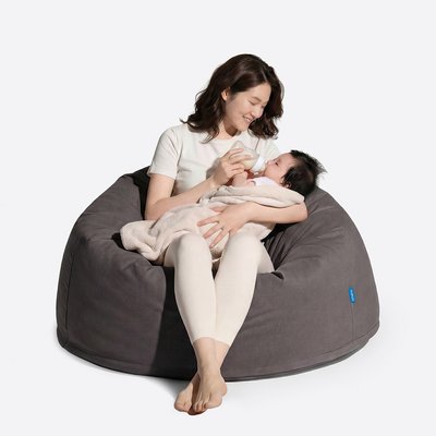 폴리몰리 904C 코튼 1인용 빈백 소파 순면 수유 의자, 토프 (메시속커버)