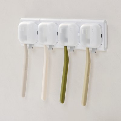 모락 퓨어 큐브 칫솔 살균기 UVV21C 자석부착형 크래들 배터리 내장 UVC램프