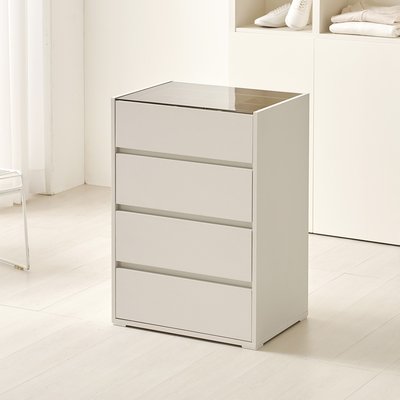 엔터드 옷 서랍장 드레스룸 아일랜드 모듈수납장 550x400x780mm, 4단, 화이트