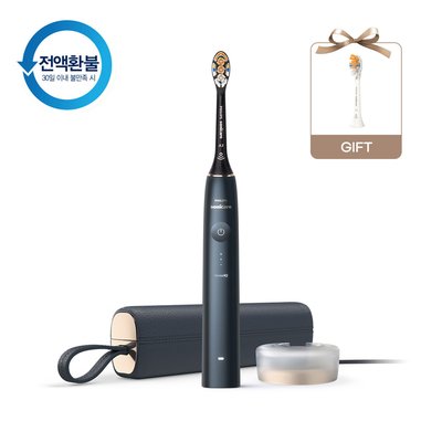 필립스 소닉케어 전동칫솔 프레스티지 9900 미드나잇 블루 HX9992/22+올인원 칫솔모 1P 증정