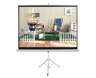 마운트뷰 빔스크린 삼각대 일체형 4:3 60인치 반자동 캠핑용 EX330