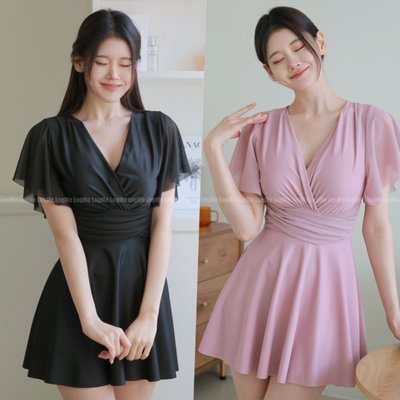 여성 체형커버 수영복 빅사이즈 치마 원피스 수영복 뱃살커버