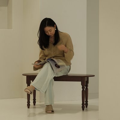 자야캠핑 코콜라 월넛 천연 원목 의자 벤치