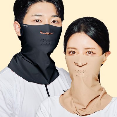 노멀라이프 자외선차단 스포츠 러닝 골프 마스크 UV 쿨링 햇빛가리개 베이직