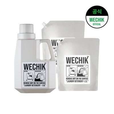위칙 9중효소 EM Plus 세탁세제 1.5L 1개 + 리필 1.2L 2개