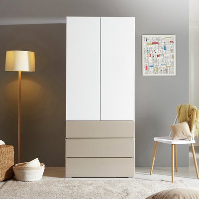 장인가구 비쥬얼 터치 3단서랍 800 옷장