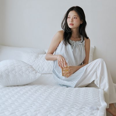 히말라야 듀라론 냉감패드 아이스쿨링 침대패드 휴비스 러브하트 SS 110x210