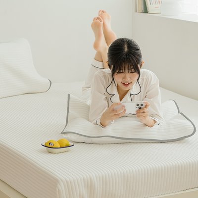 바자르 스테디 뱀부 누빔 밴딩 일체형 올인원 극세사 먼지없는 사계절 매트리스커버 SS